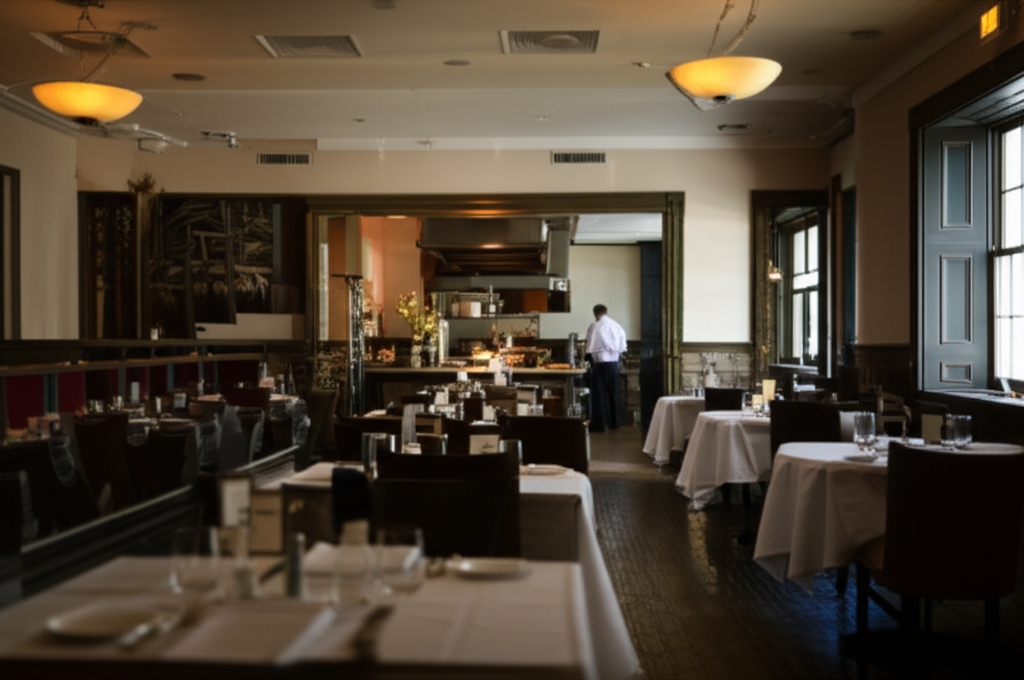 Empty restaurant space